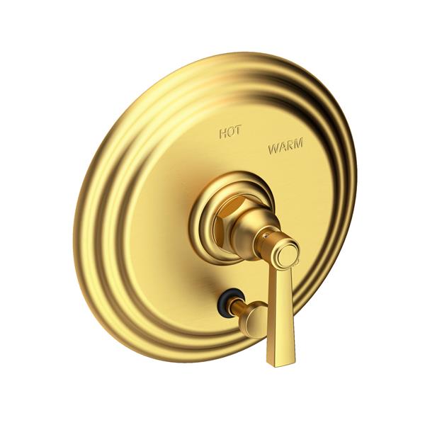 Newport Brass - Astor Balanced Pressure Tub & Shower Diverter Plate with Handle. Less Showerhead, arm and flange.