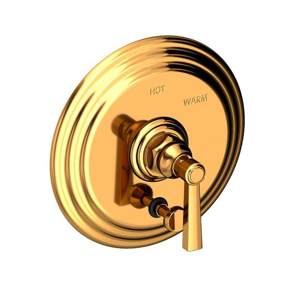 Newport Brass - Astor Balanced Pressure Tub & Shower Diverter Plate with Handle. Less Showerhead, arm and flange.