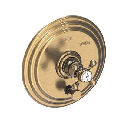 Newport Brass - Astor Balanced Pressure Tub & Shower Diverter Plate with Handle. Less Showerhead, arm and flange.