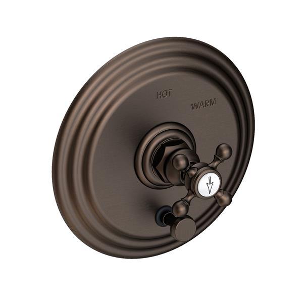 Newport Brass - Astor Balanced Pressure Tub & Shower Diverter Plate with Handle. Less Showerhead, arm and flange.
