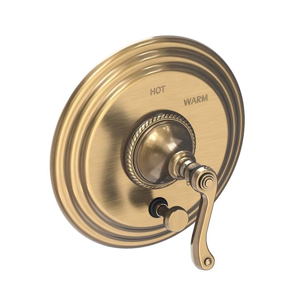 Newport Brass - Amisa Balanced Pressure Tub & Shower Diverter Plate with Handle. Less Showerhead, arm and flange.