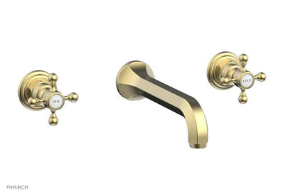Phylrich - Hex Traditional Wall Lavatory Set - Cross Handle
