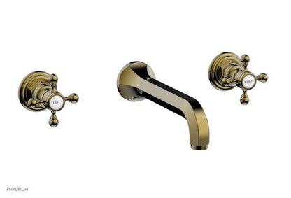 Phylrich - Hex Traditional Wall Lavatory Set - Cross Handle