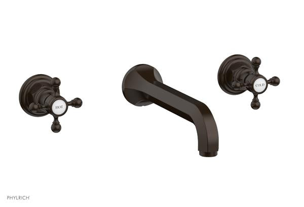 Phylrich - Hex Traditional Wall Lavatory Set - Cross Handle