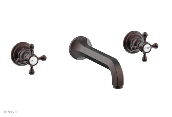 Phylrich - Hex Traditional Wall Lavatory Set - Cross Handle