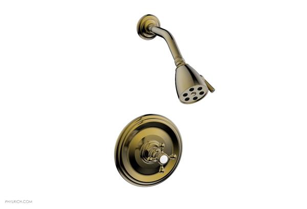 Phylrich - Hex Traditional Pressure Balance Shower Set - Cross Handles