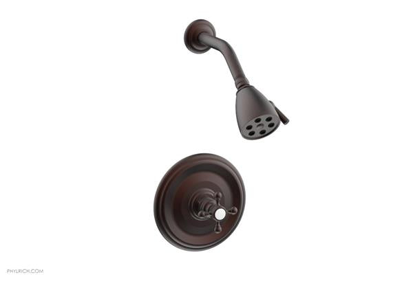 Phylrich - Hex Traditional Pressure Balance Shower Set - Cross Handles