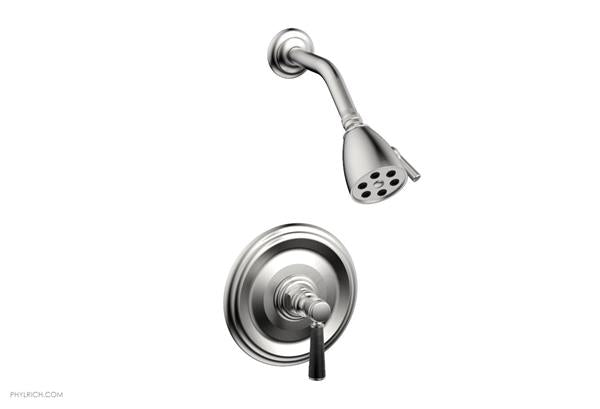 Phylrich - Hex Traditional Pressure Balance Shower Set - Marble Lever Handles