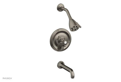Phylrich - Hex Traditional Pressure Balance Tub and Shower Set - Cross Handles
