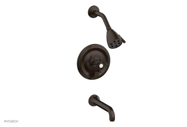 Phylrich - Hex Traditional Pressure Balance Tub and Shower Set - Cross Handles