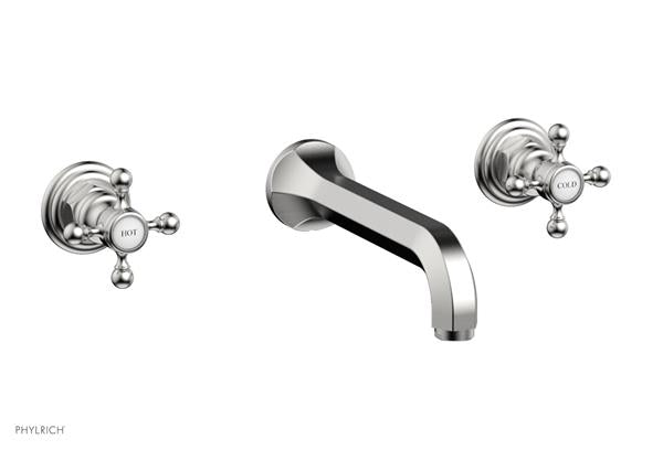 Phylrich - Hex Traditional Wall Tub Set - Cross Handles