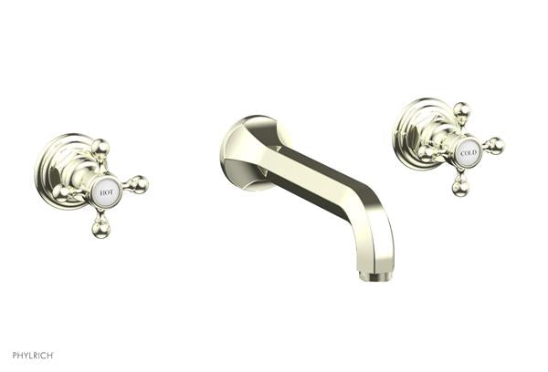 Phylrich - Hex Traditional Wall Tub Set - Cross Handles