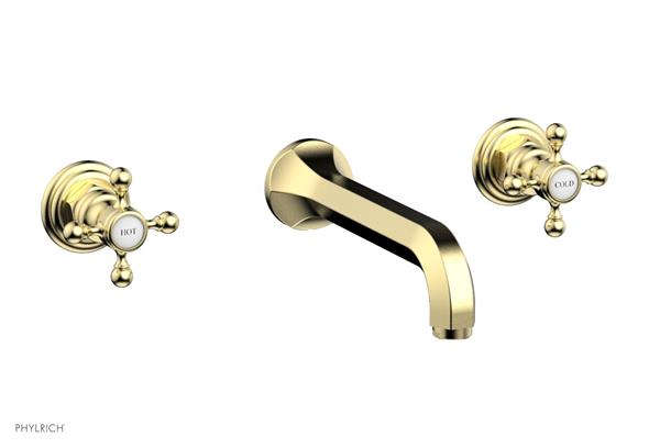 Phylrich - Hex Traditional Wall Tub Set - Cross Handles