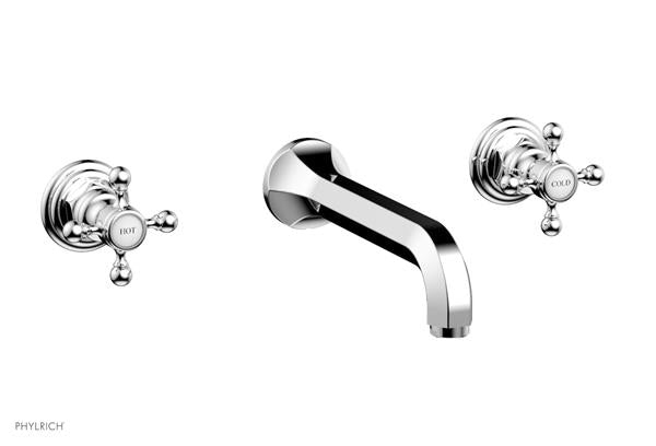 Phylrich - Hex Traditional Wall Tub Set - Cross Handles