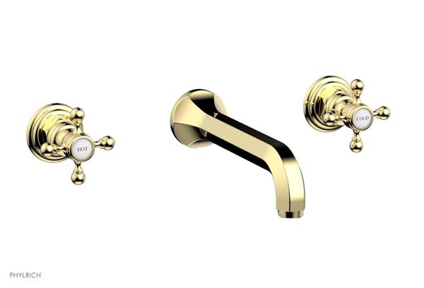 Phylrich - Hex Traditional Wall Tub Set - Cross Handles