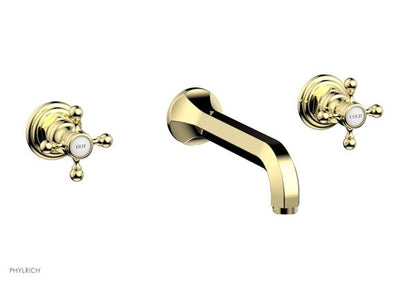 Phylrich - Hex Traditional Wall Tub Set - Cross Handles