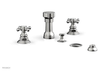 Phylrich - Hex Traditional Four Hole Bidet Set - Cross Handles