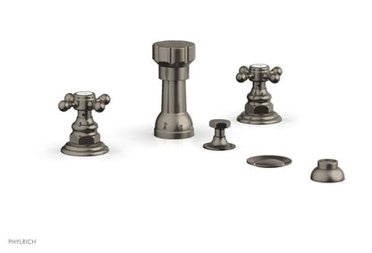 Phylrich - Hex Traditional Four Hole Bidet Set - Cross Handles