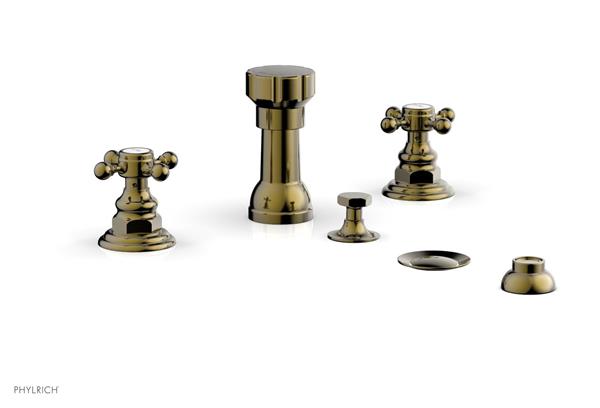 Phylrich - Hex Traditional Four Hole Bidet Set - Cross Handles