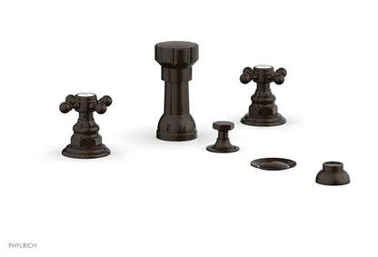 Phylrich - Hex Traditional Four Hole Bidet Set - Cross Handles