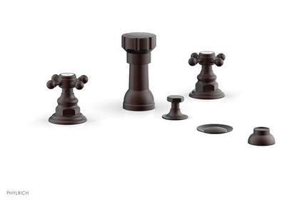 Phylrich - Hex Traditional Four Hole Bidet Set - Cross Handles