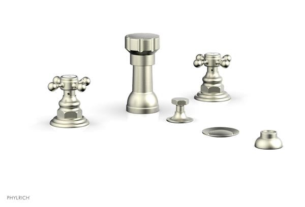 Phylrich - Hex Traditional Four Hole Bidet Set - Cross Handles