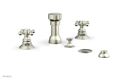 Phylrich - Hex Traditional Four Hole Bidet Set - Cross Handles