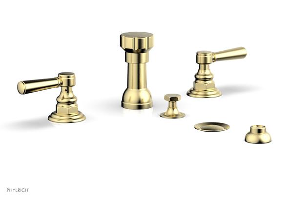 Phylrich - Hex Traditional Four Hole Bidet Set - Lever Handles