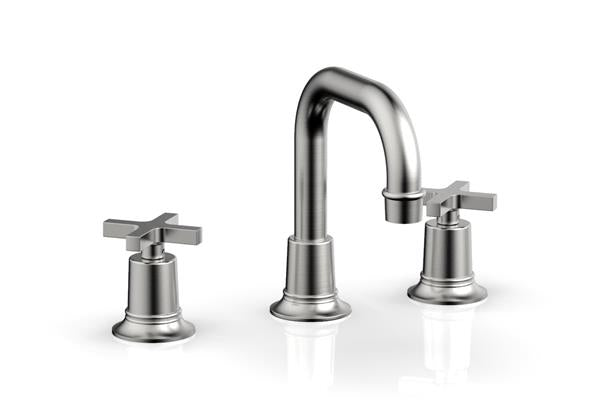 Phylrich - Hex Modern Widespread Faucet Flat Spout - Cross Handles