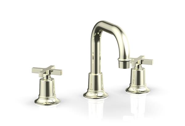 Phylrich - Hex Modern Widespread Faucet Flat Spout - Cross Handles