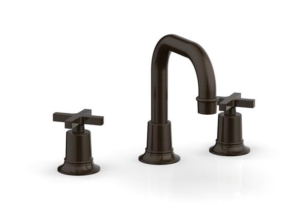 Phylrich - Hex Modern Widespread Faucet Flat Spout - Cross Handles