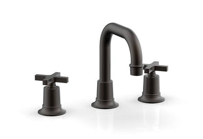 Phylrich - Hex Modern Widespread Faucet Flat Spout - Cross Handles