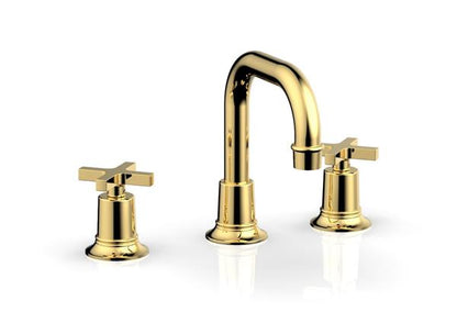 Phylrich - Hex Modern Widespread Faucet Flat Spout - Cross Handles