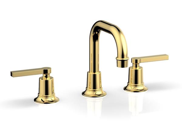 Phylrich - Hex Modern Widespread Faucet Flat Spout - Lever Handles