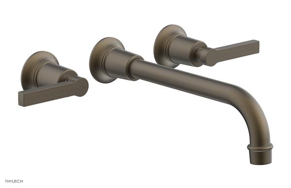 Phylrich - Hex Modern Wall Lavatory Set 10 Inch Spout - Lever Handles