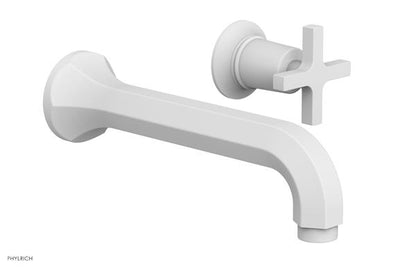 Phylrich - Hex Modern Single Handle Wall Lavatory Set - Cross Handle