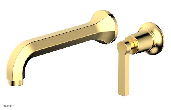 Phylrich - Hex Modern Single Handle Wall Lavatory Set - Lever Handle