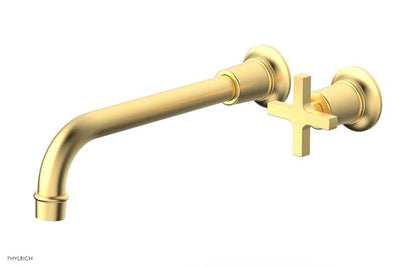 Phylrich - Hex Modern 10 Inch Inch Single Handle Wall Lavatory Set - Cross Handle