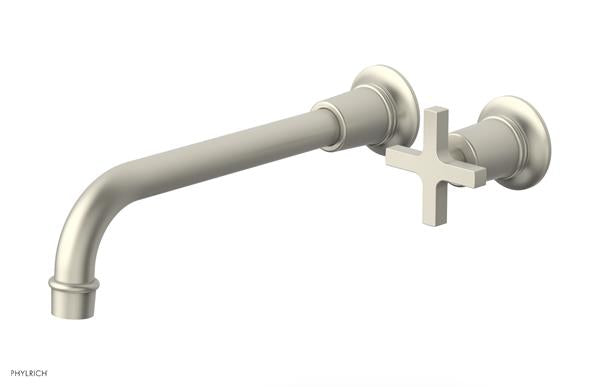 Phylrich - Hex Modern 10 Inch Inch Single Handle Wall Lavatory Set - Cross Handle