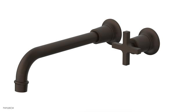 Phylrich - Hex Modern 10 Inch Inch Single Handle Wall Lavatory Set - Cross Handle