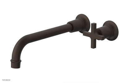 Phylrich - Hex Modern 10 Inch Inch Single Handle Wall Lavatory Set - Cross Handle