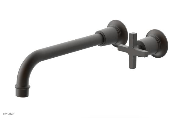 Phylrich - Hex Modern 10 Inch Inch Single Handle Wall Lavatory Set - Cross Handle