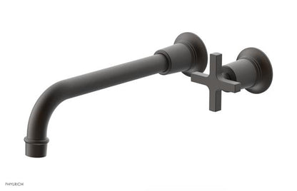 Phylrich - Hex Modern 10 Inch Inch Single Handle Wall Lavatory Set - Cross Handle