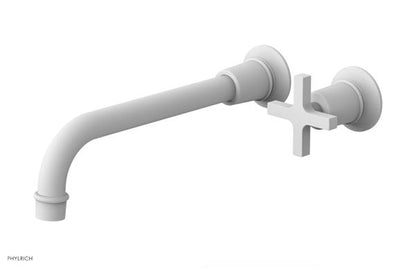 Phylrich - Hex Modern 10 Inch Inch Single Handle Wall Lavatory Set - Cross Handle