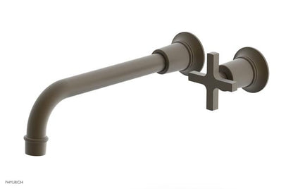 Phylrich - Hex Modern 10 Inch Inch Single Handle Wall Lavatory Set - Cross Handle