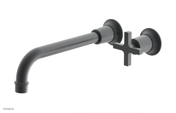 Phylrich - Hex Modern 10 Inch Inch Single Handle Wall Lavatory Set - Cross Handle