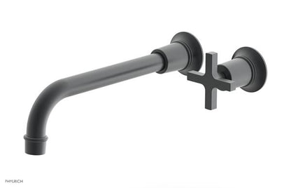 Phylrich - Hex Modern 10 Inch Inch Single Handle Wall Lavatory Set - Cross Handle