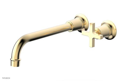 Phylrich - Hex Modern 10 Inch Inch Single Handle Wall Lavatory Set - Cross Handle