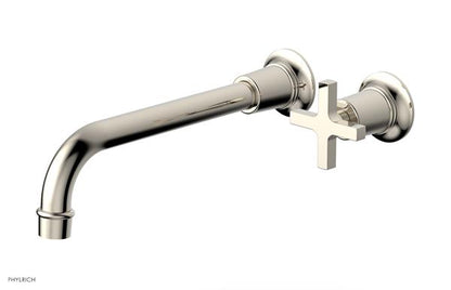 Phylrich - Hex Modern 10 Inch Inch Single Handle Wall Lavatory Set - Cross Handle