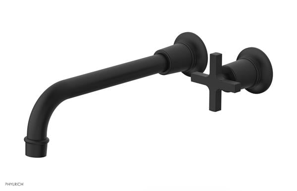 Phylrich - Hex Modern 10 Inch Inch Single Handle Wall Lavatory Set - Cross Handle